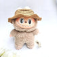 For Sitting Party Labubu Hat Open Top Straw Hat Woven Hat Labubu outfit Accessories