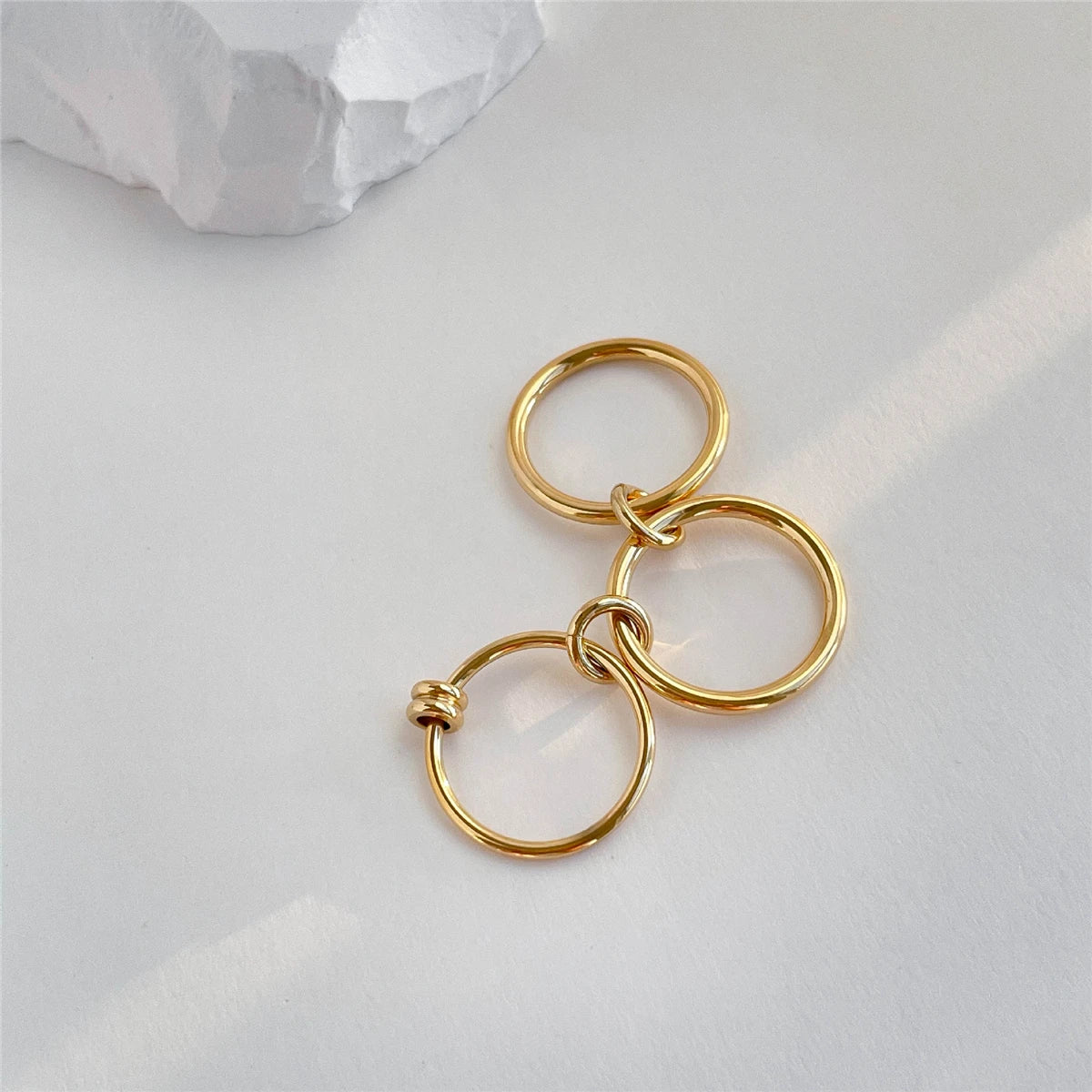 Gold Plated Multi-Layer Rings: Women's Gift