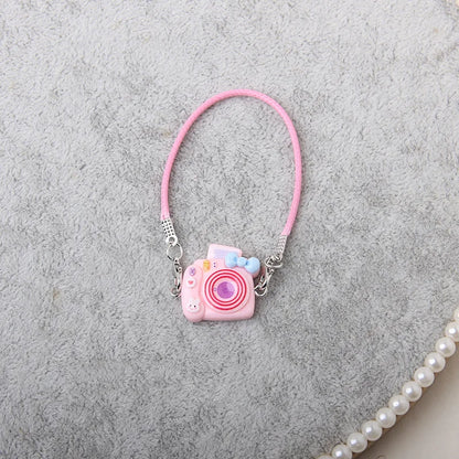 Doll Cartoon-style camera phone Bag for labubu crybaby 10cm 15cm cotton exo plush doll accessories